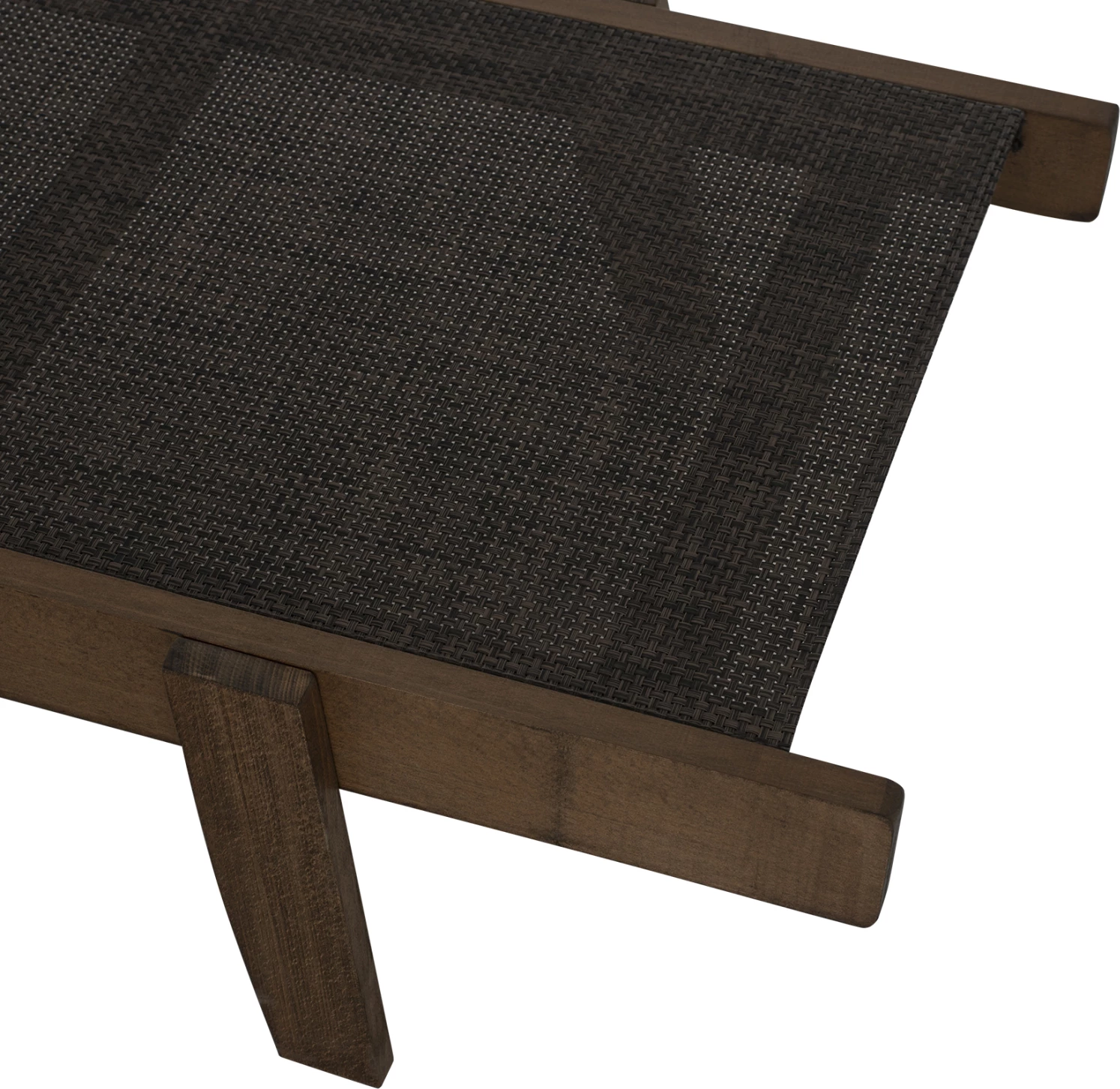 Profesionalni ležalnik iz bukovega lesa v barvi oreha in rjavi tekstileni 200x61-66x31-91Hcm.FH10356.04