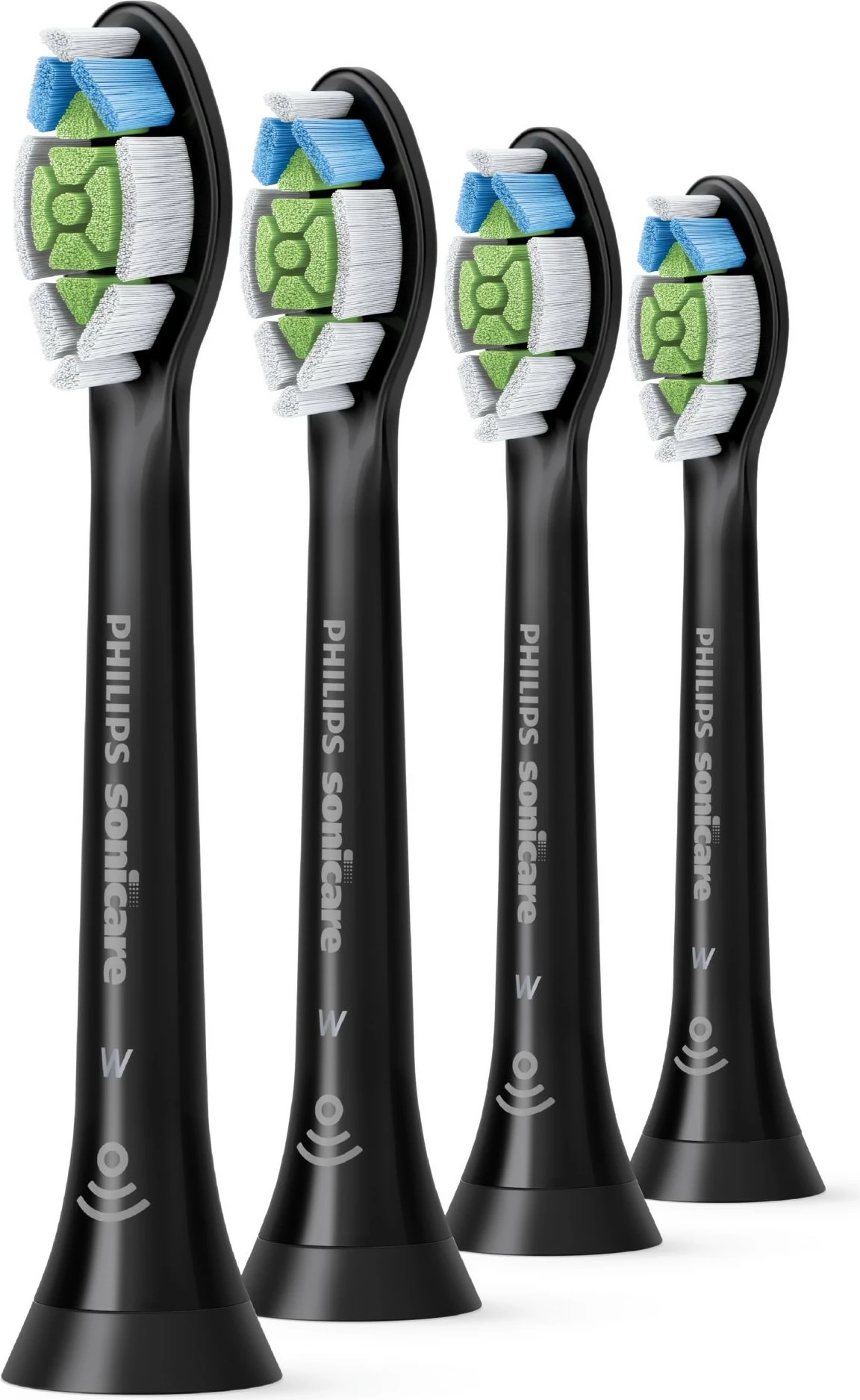 Glave ščetke za zobno ščetko Philips W Optimal White HX6064/11, 4 kosi, črne, srednje