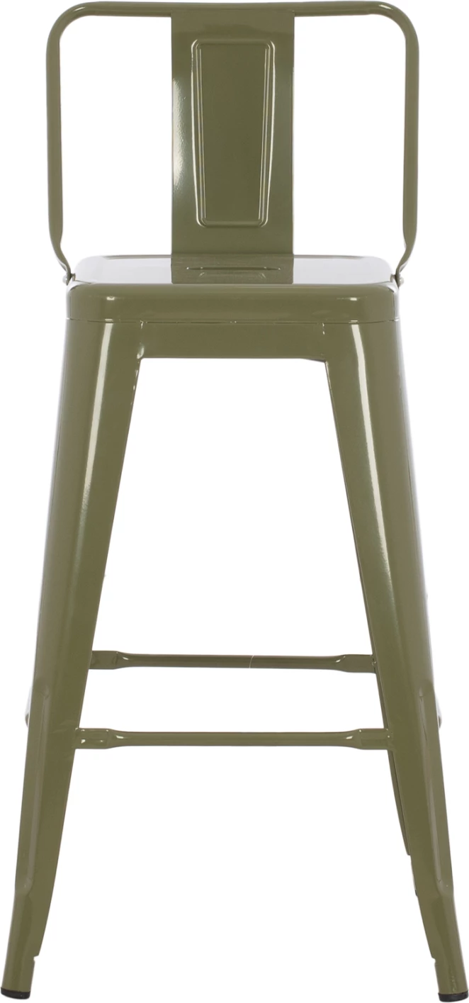 Kovinski barski stol srednje višine MELITA v temno olivno zeleni barvi FH8574.03 42x42x98 cm