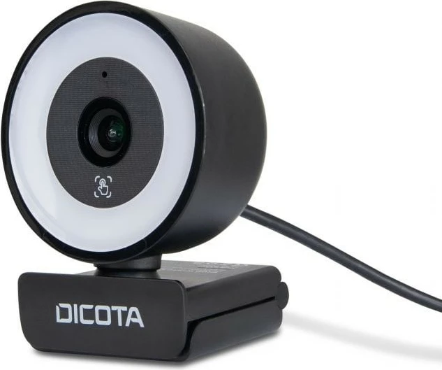 Ringlight vgrajena spletna kamera, DICOTA, 5MP, črna