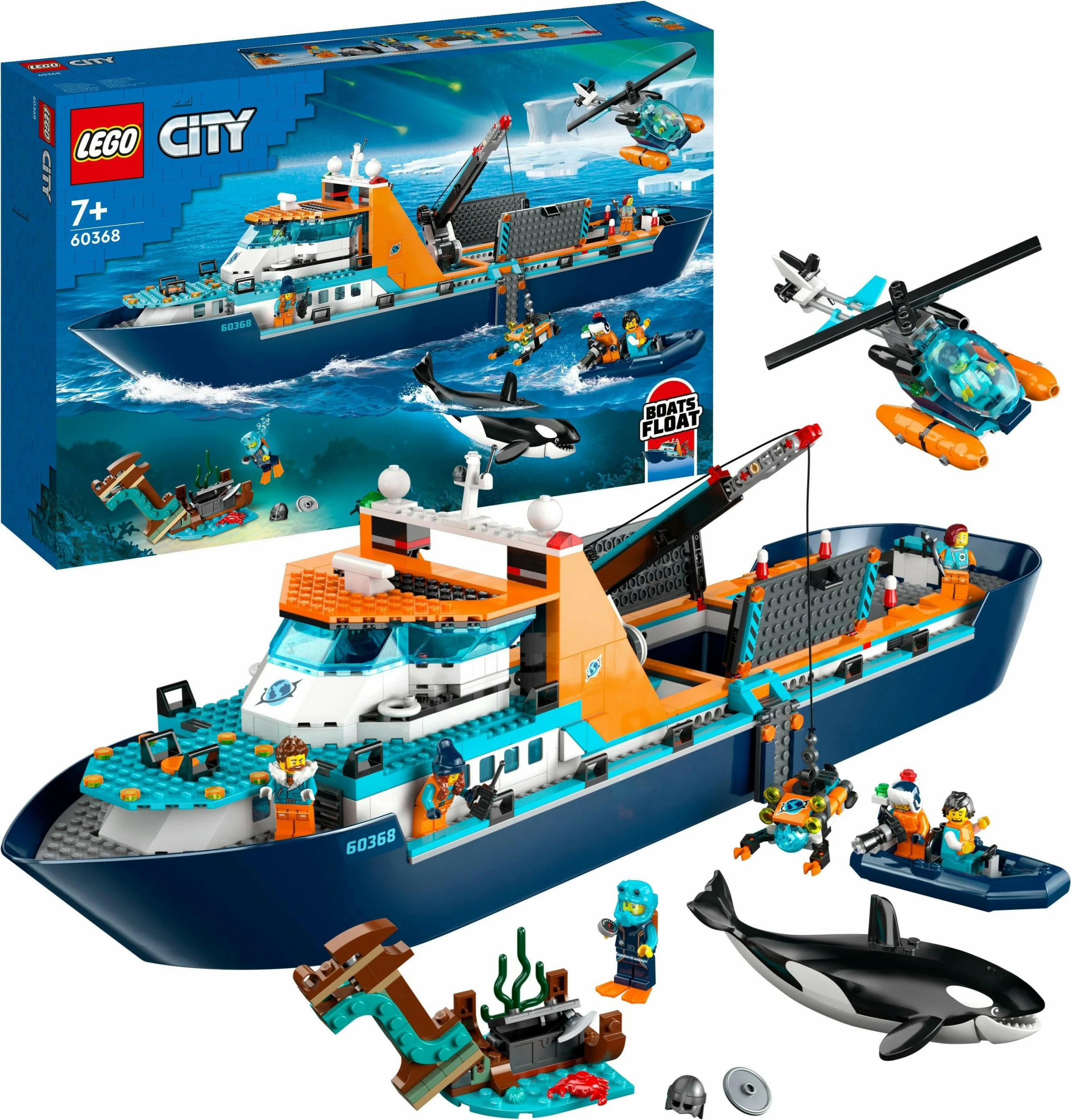 Set za gradnjo Arctic Explorer Ship, LEGO, 815 delov, plastika, večbarven