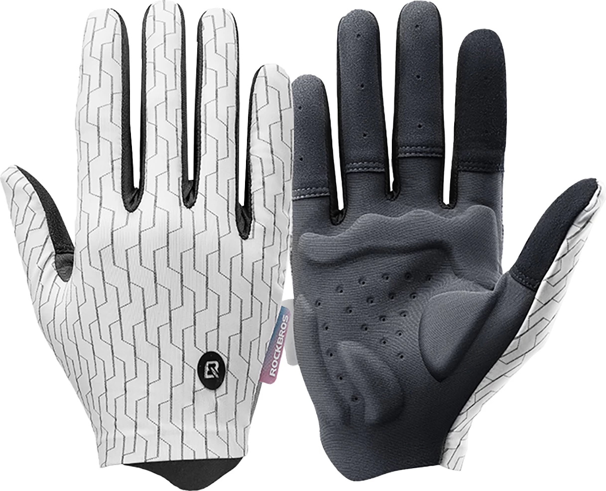Športne rokavice za kolesarjenje, Rockbros 1611001104, L, bela/črna