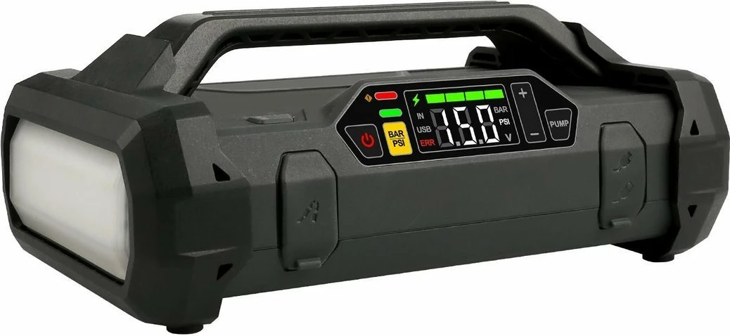 Startni zaganjalnik Lokithor JA301, powerbank 20000mAh, kompresor, LED luč, črn