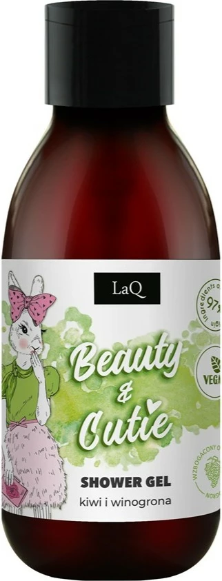 Gel za prhanje za ženske LaQ Beauty & Cutie mini, kivi in črni grozd, 100 ml