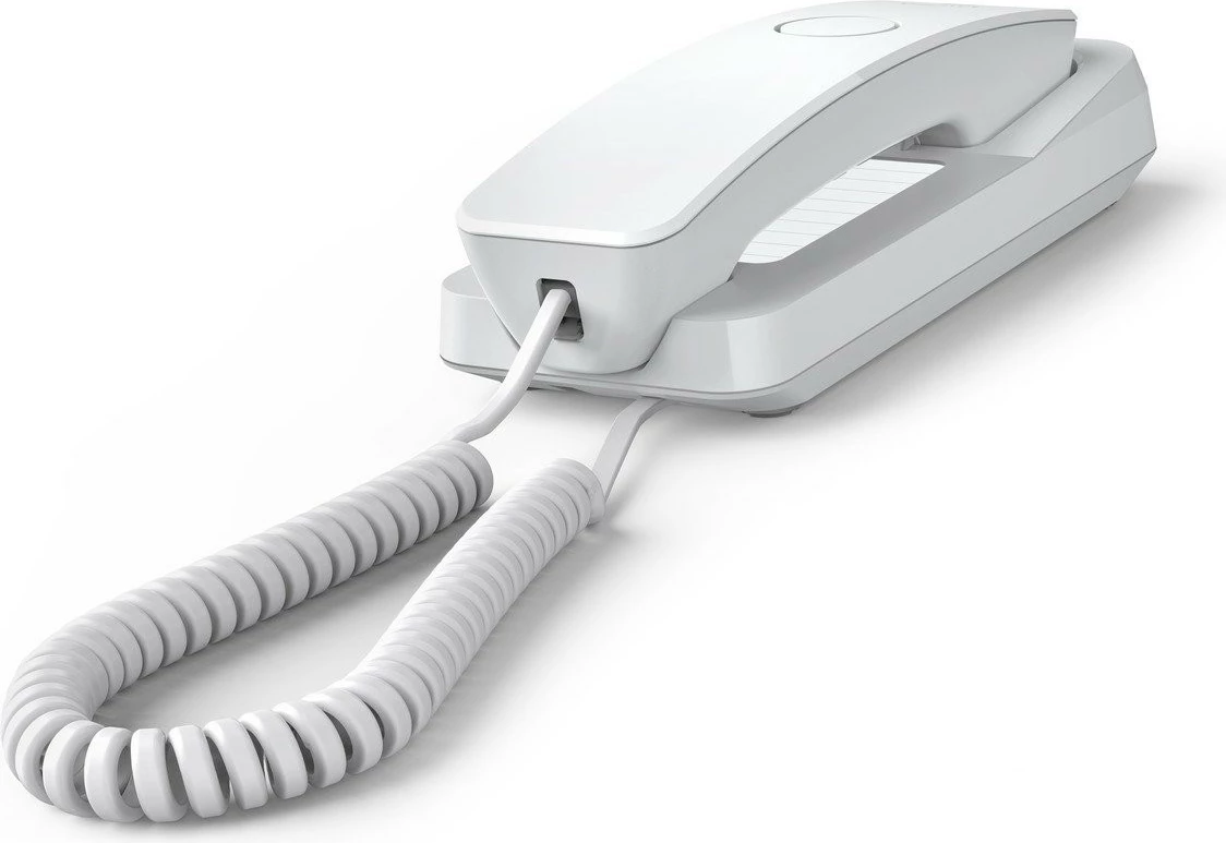 Analogni telefon Gigaset DESK 200, ročka s kablom, 10 številk, bel
