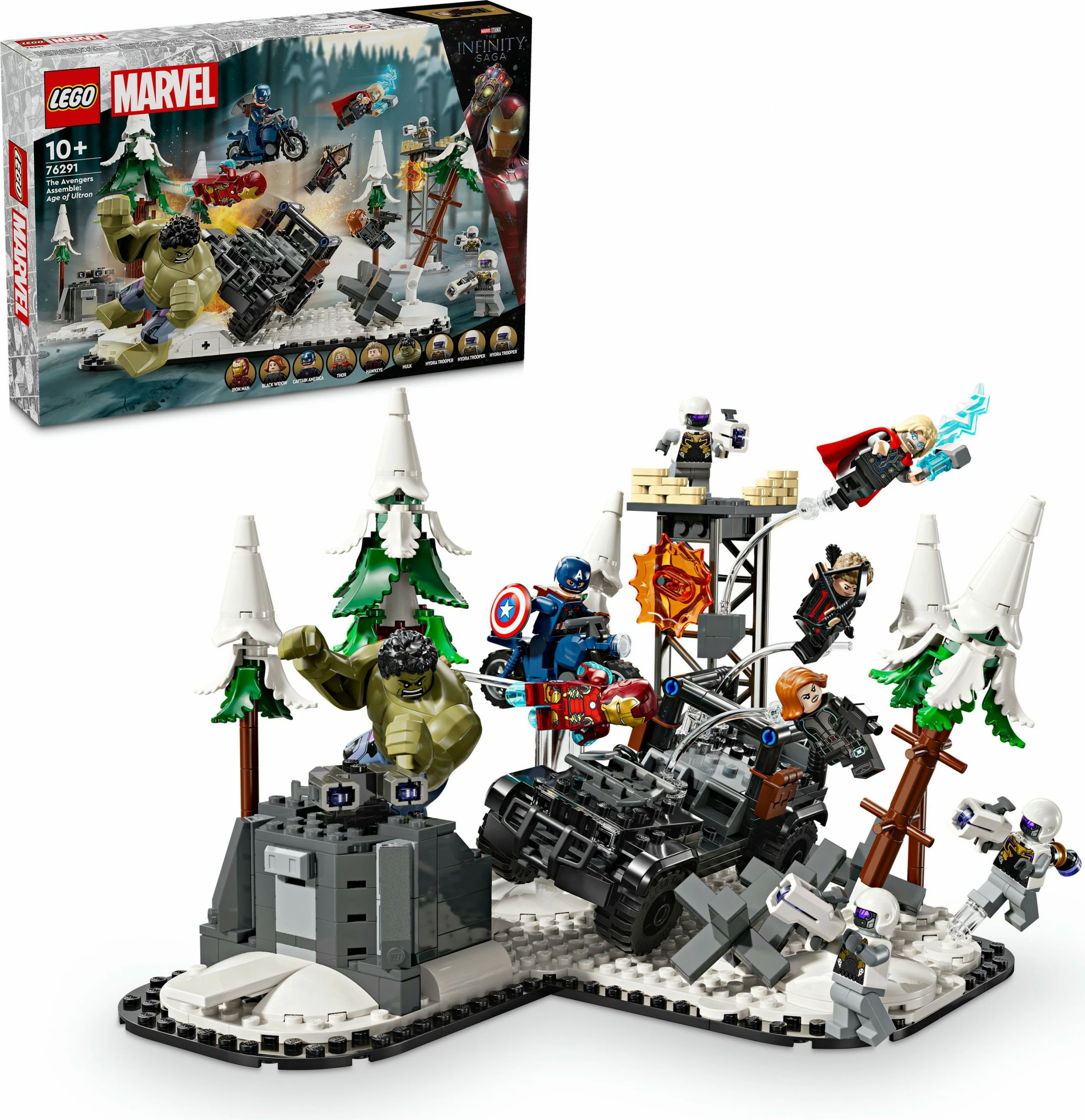 Set za sestavljanje Avengers Assemble: Age of Ultron, LEGO Marvel 76291, 613 kosov, večbarven