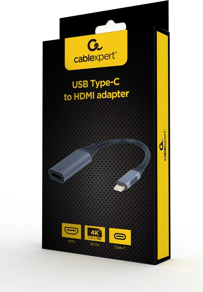 Adapter USB Type-C v HDMI Gembird A-USB3C-HDMI-01, 0,15 m, siv