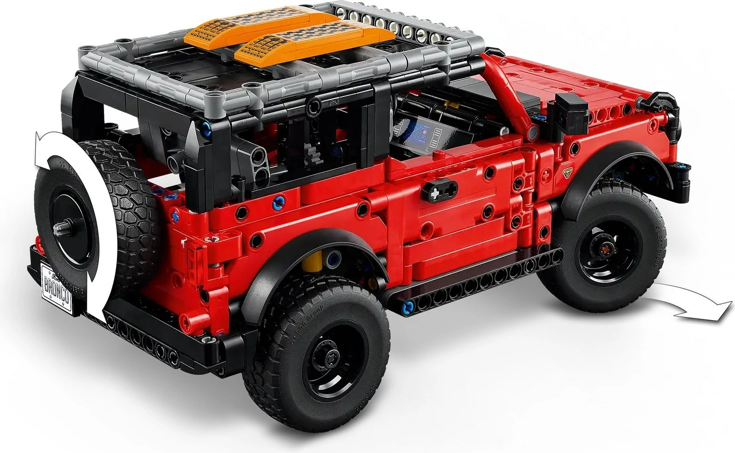 Model SUV Ford Bronco LEGO Technic 42213, rdeč, za otroke in odrasle