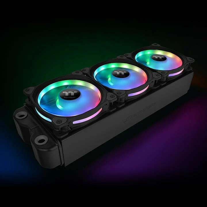 RGB ventilatorji Thermaltake Riing Duo 12, 3 kosa, 120 mm, črni