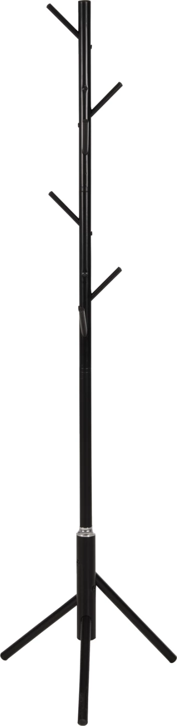 Samostoječi obešalnik FH9574.01 kovinski v črni barvi - 8 visečih položajev 48x48x173Hcm