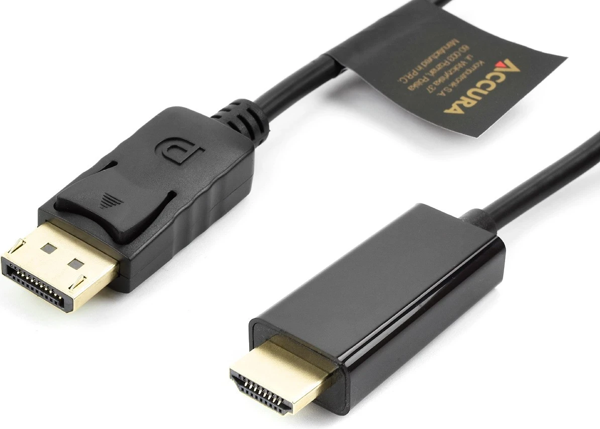 Kabel DisplayPort v HDMI Accura 3,0 m, črn
