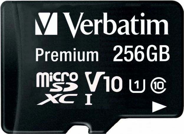 MicroSDXC kartica Verbatim Premium 256 GB, Class 10, UHS-I, črna
