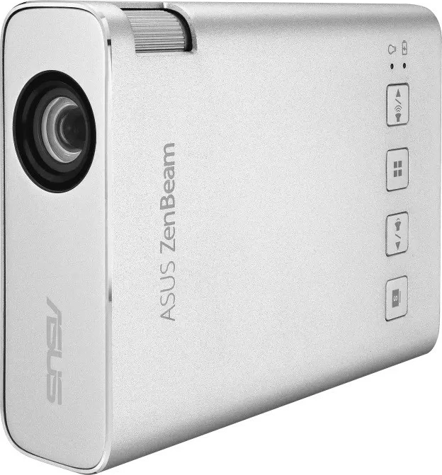 Prenosni projektor Asus ZenBeam E1R, 854x480, 200 lumenov, WiFi, powerbank, srebrn