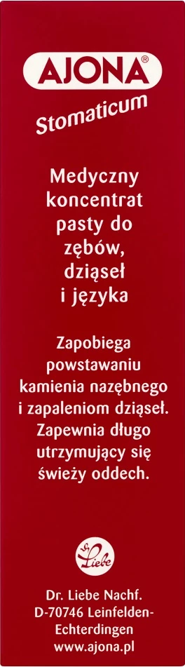 Koncentrat zobne paste AJONA Stomaticum Medical Toothpaste 6 ml