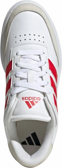 Tenis čevlji Courtblock, adidas, moški, beli z rdečimi detajli