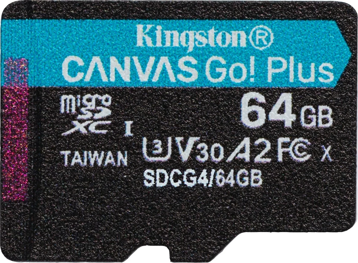 Kartica microSDXC 64GB z adapterjem, črna — Kingston Canvas Go Plus