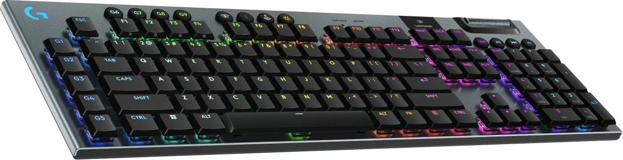 Mehanska tipkovnica Logitech G915 X LIGHTSPEED, RGB, QWERTZ, brezžična in z žico, črna