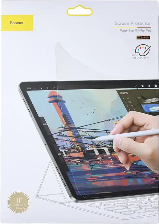 Zaščitna folija Paper-like 0,15 mm za iPad Pro 11" (2018), mat prozorna — Baseus