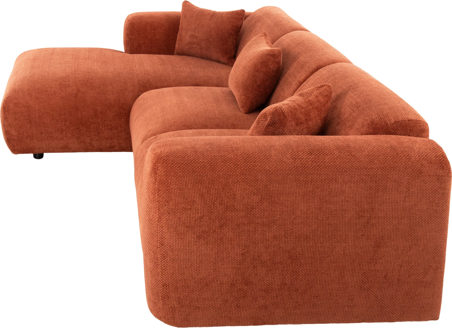 Kotna sedežna garnitura (levi) BRICKEN FH3275.03L opečno rdeča tkanina 110-282x98-160x72Hcm