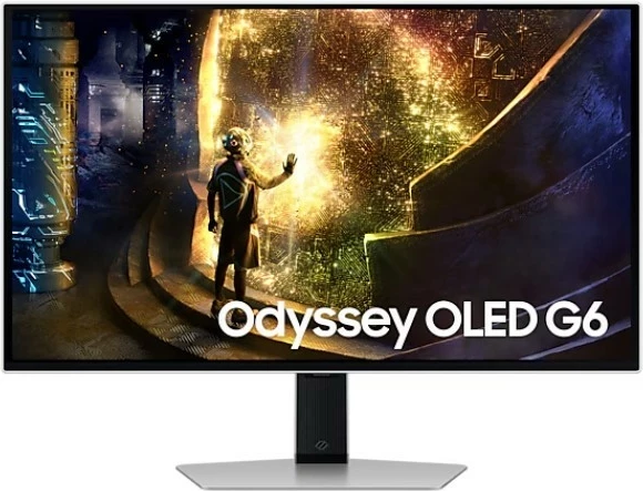 Gaming monitor OLED 27", QHD, 240Hz, srebrn — Samsung Odyssey G6 LS27DG610SUXEN