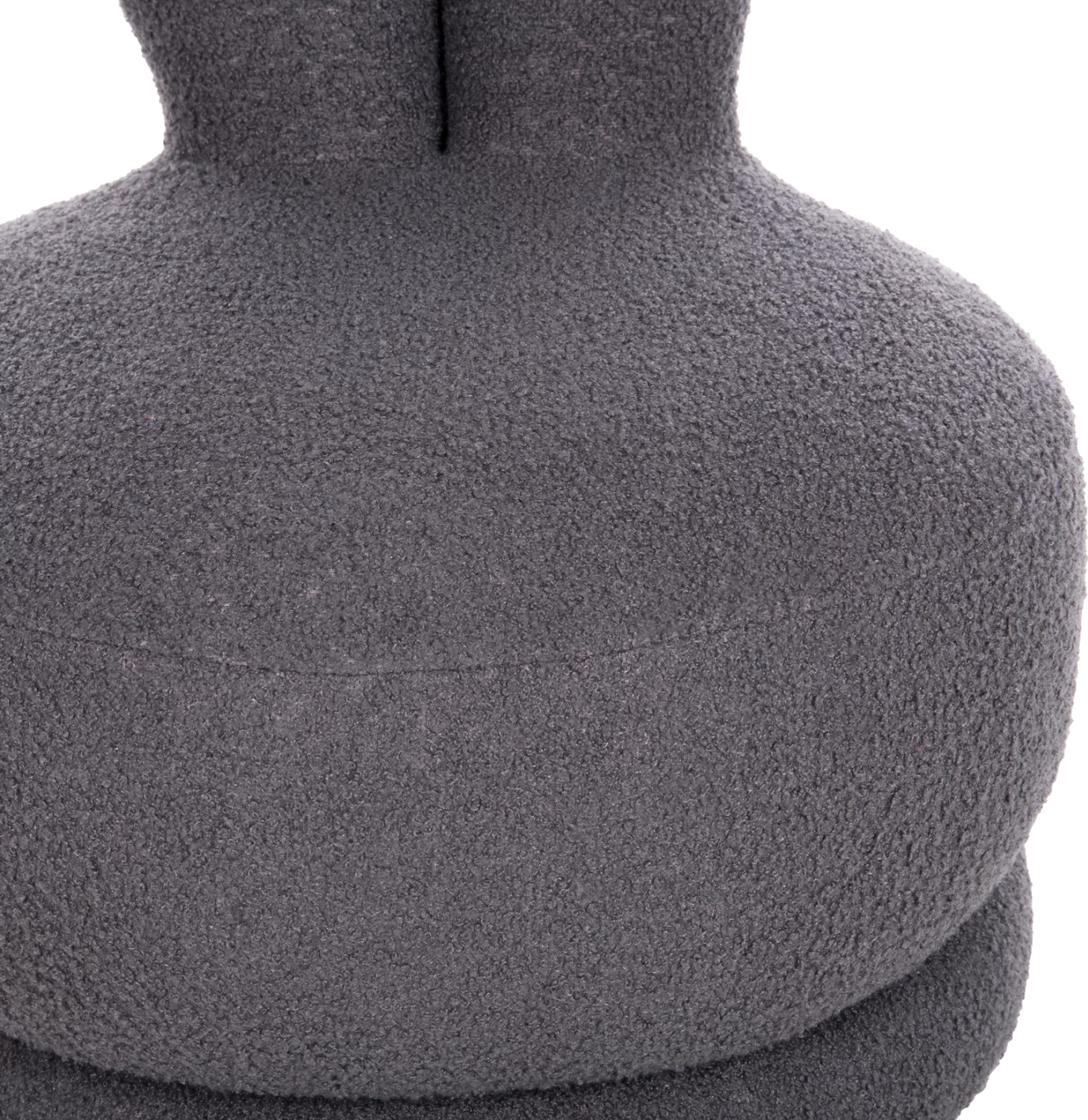 Vrtljiv stol s hrbtnim naslonom FRIVO FH9774.01 siva tkanina TEDDY 51x51x61Hcm