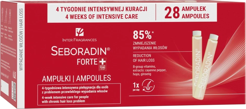 Proti izpadanju las SEBORADIN Forte za ženske 28x5,5 ml