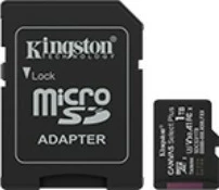 Pomnilniška kartica microSD, 1 TB, 150 MB/s, s adapterjem Kingston Canvas Select+ G3