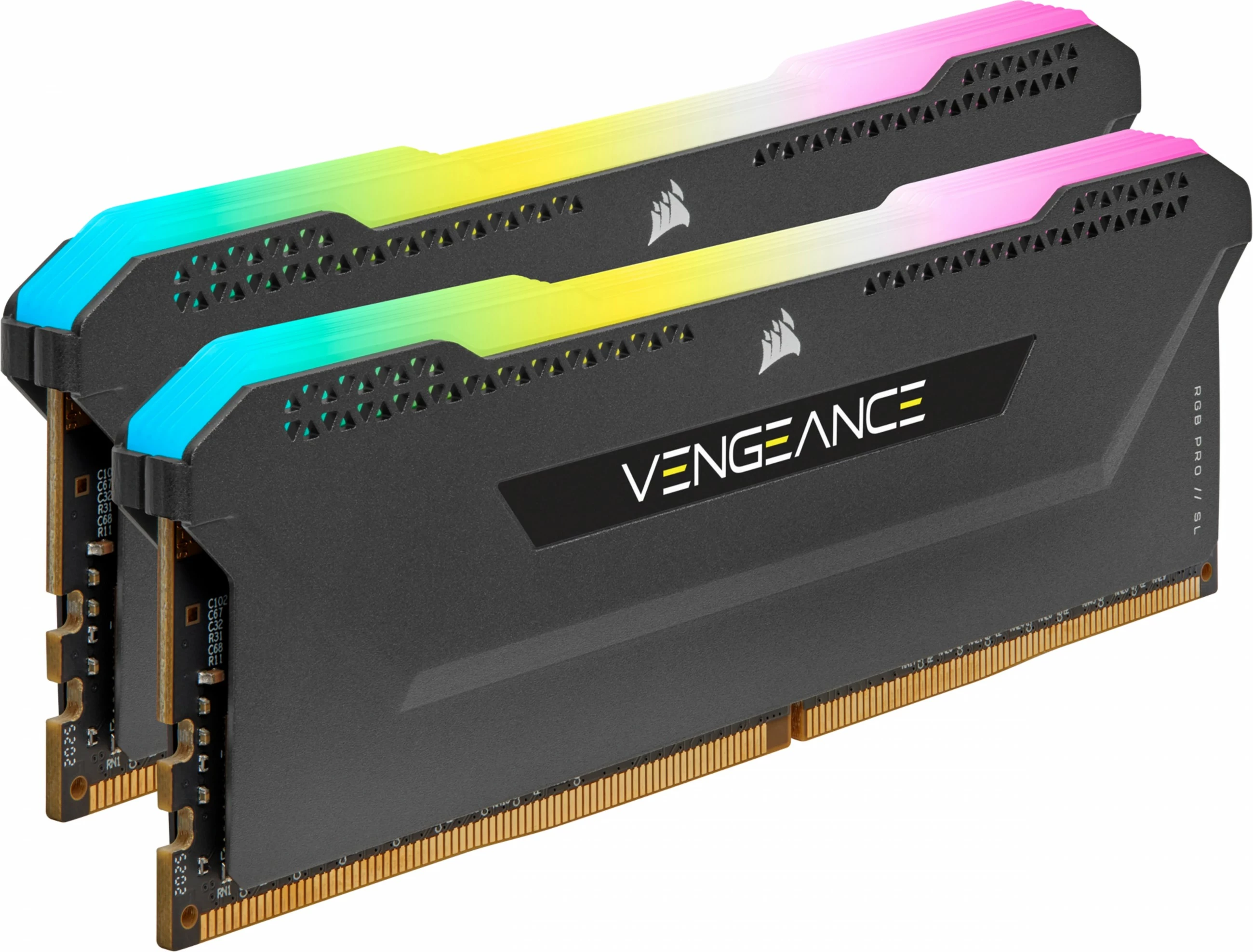 RAM pomnilnik Vengeance RGB Corsair 32GB (2x16GB) DDR4 3200MHz, črn
