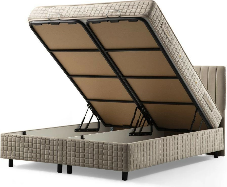 Set vzmetnice, podnožja in posteljnega okvirja, rjava, 120x200, Skye Decor