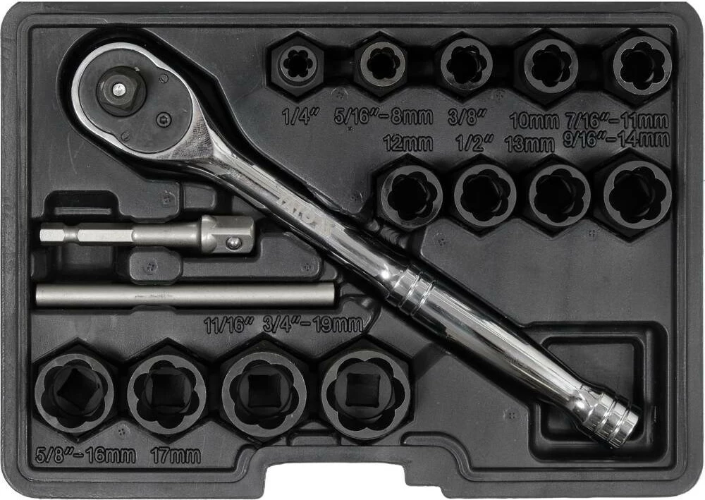 Set izvlečnih izvijačev/višin Yato YT-05897, 16 kosov