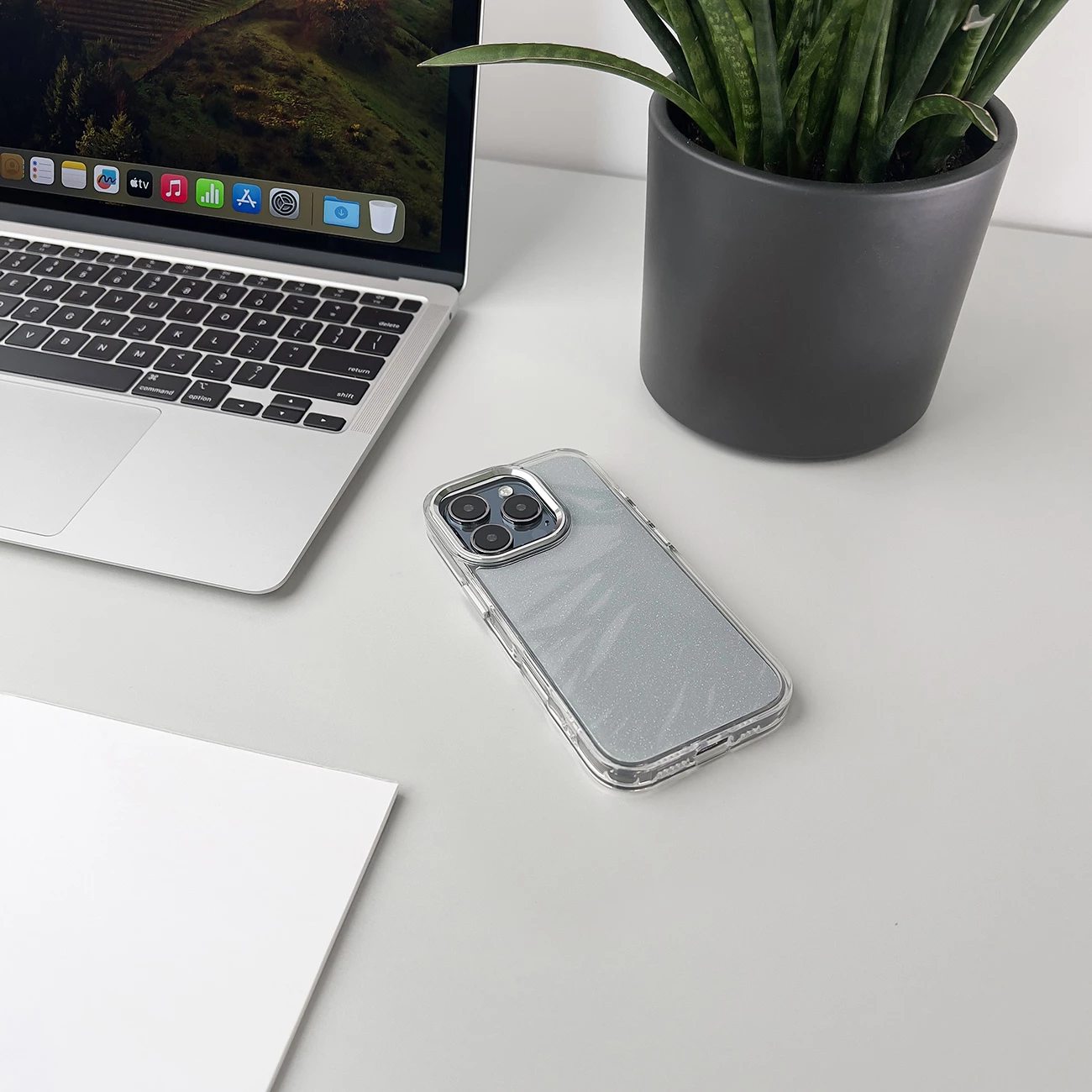 Ovitek za telefon z bleščicami Wozinsky za Samsung Galaxy S25, prozoren