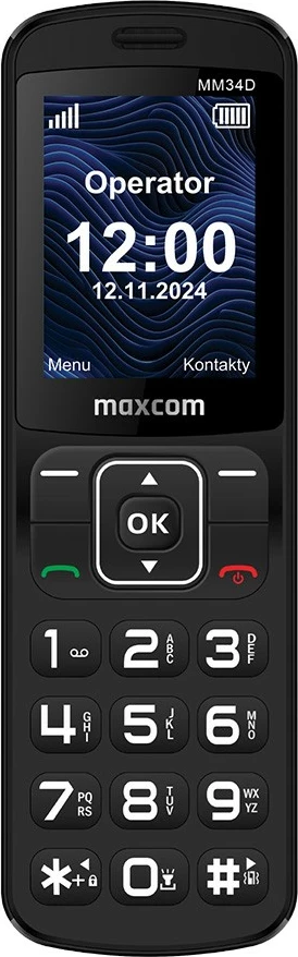 Namizni telefon Maxcom MM34D, 4G, 2,4 in, črn