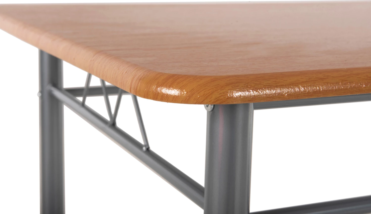 Jedilni set 5 kosov PEARY FH9416.12 srebrna kovina-MDF v barvi sonama 110x60x74Hcm