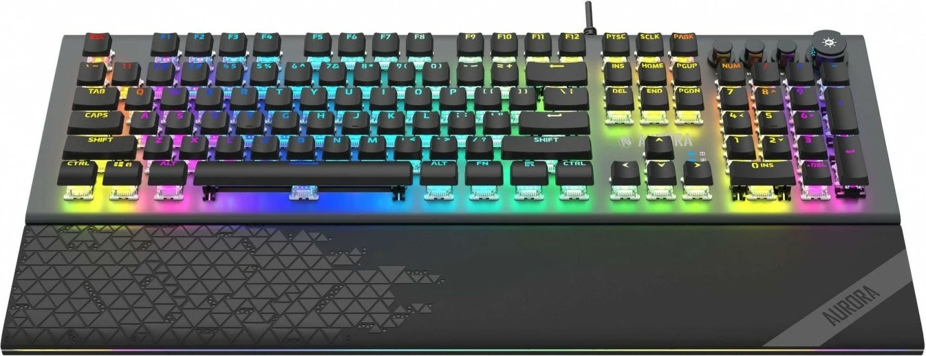 Mekančna igralna tipkovnica iBOX Aurora K-5, RGB, žična, črna