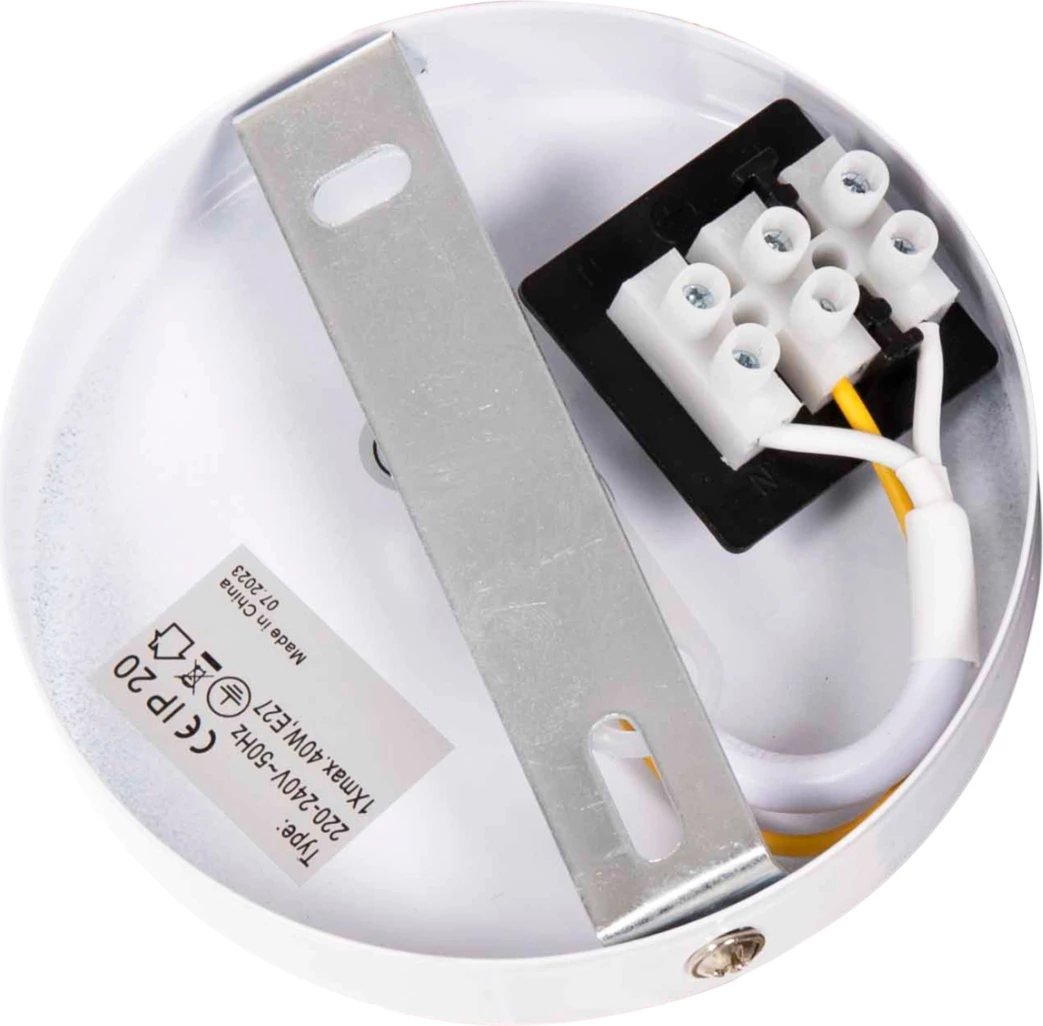 Stropna viseča svetilka FH4108 bela kovinska zvončnica 19x19x115H cm