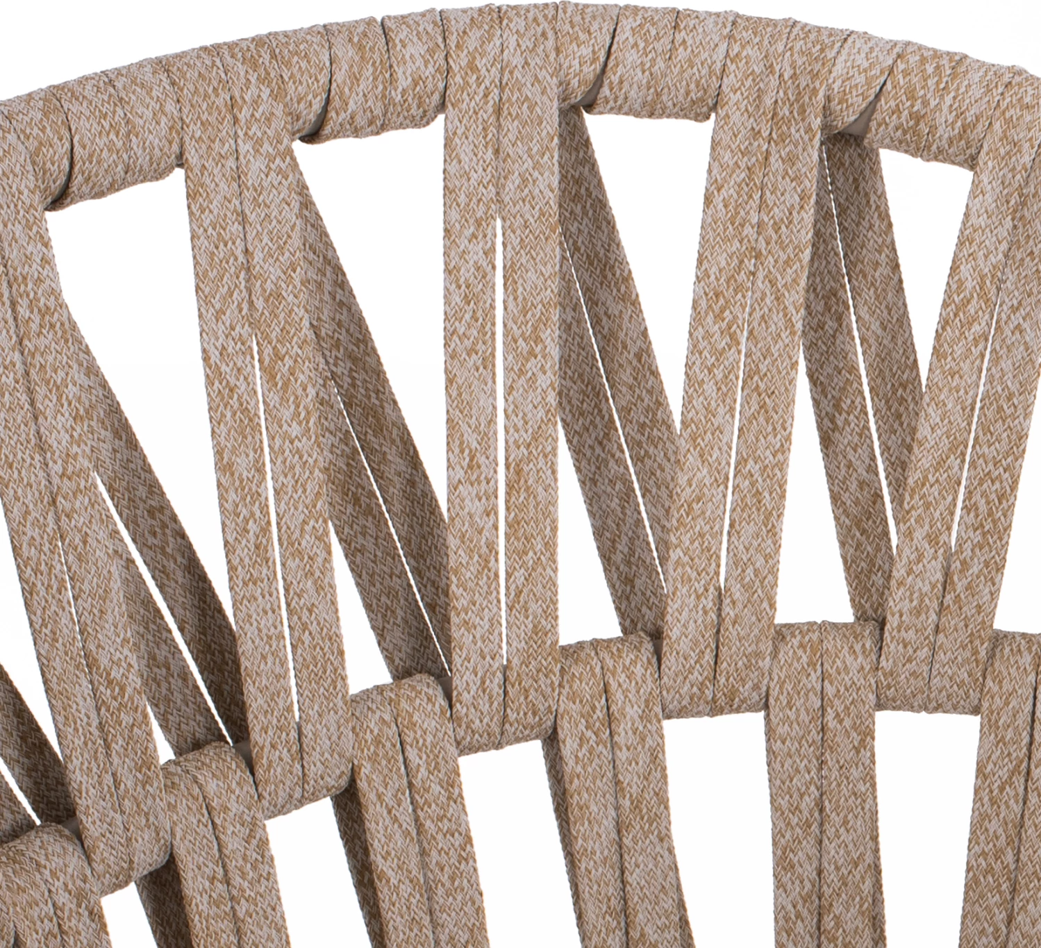Aluminijast stol z bež vrvjo, barva svetla moka, 57x56x78 cm, FH5857.03