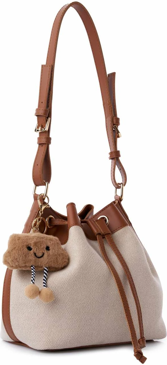 Ramenska torba Lucky Bees Vera, tan in krem
