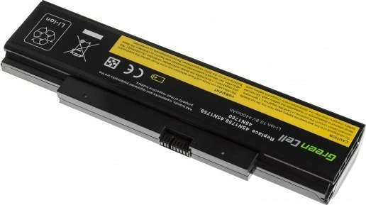 Baterija za prenosnik Green Cell LE80, 4400 mAh, črna