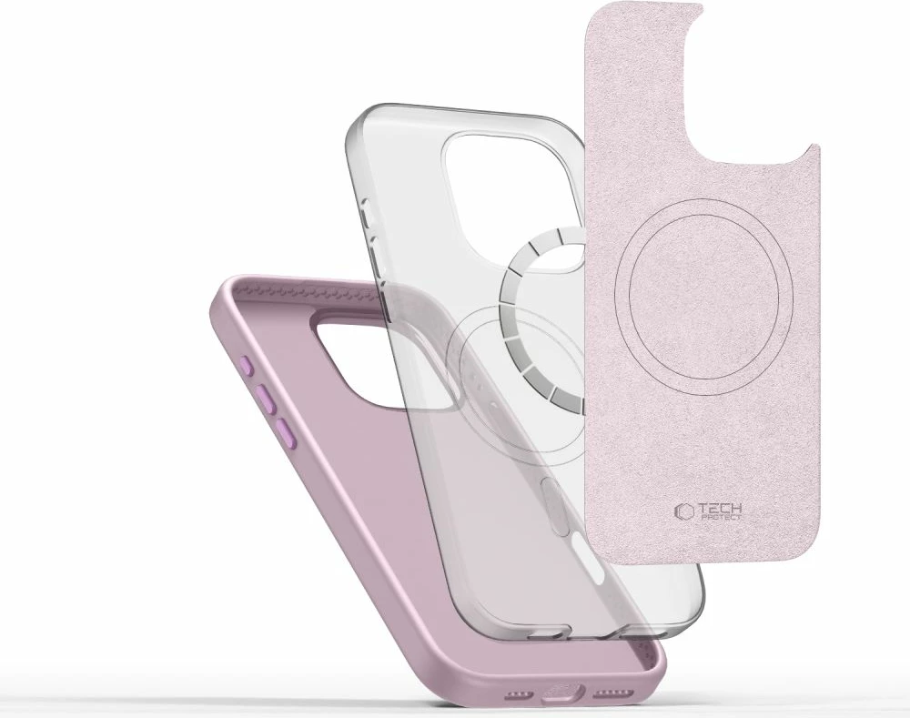 Silikonski ovitek Tech-Protect Pure MagSafe za iPhone 16 Pro, roza