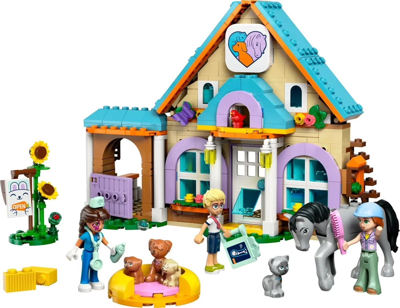 Veterinarska klinika za konje in hišne živali, set LEGO Friends 42651
