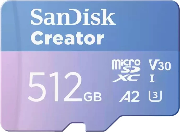 Kartica MicroSD Sandisk Creator 512GB, modro/vijolična