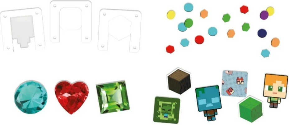 Dodatni komplet za ustvarjalnik 3D nalepk, Epee EP60479, Minecraft, do 30 nalepk, večbarven