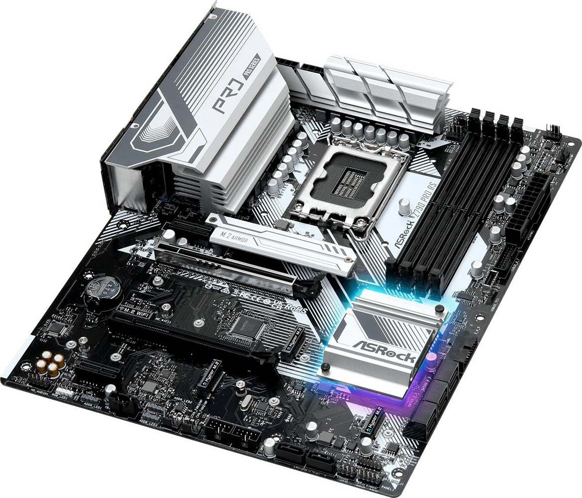 Plošča ASRock Z790 Pro RS, Intel, LGA 1700, DDR5-SDRAM, 128 GB, DIMM
