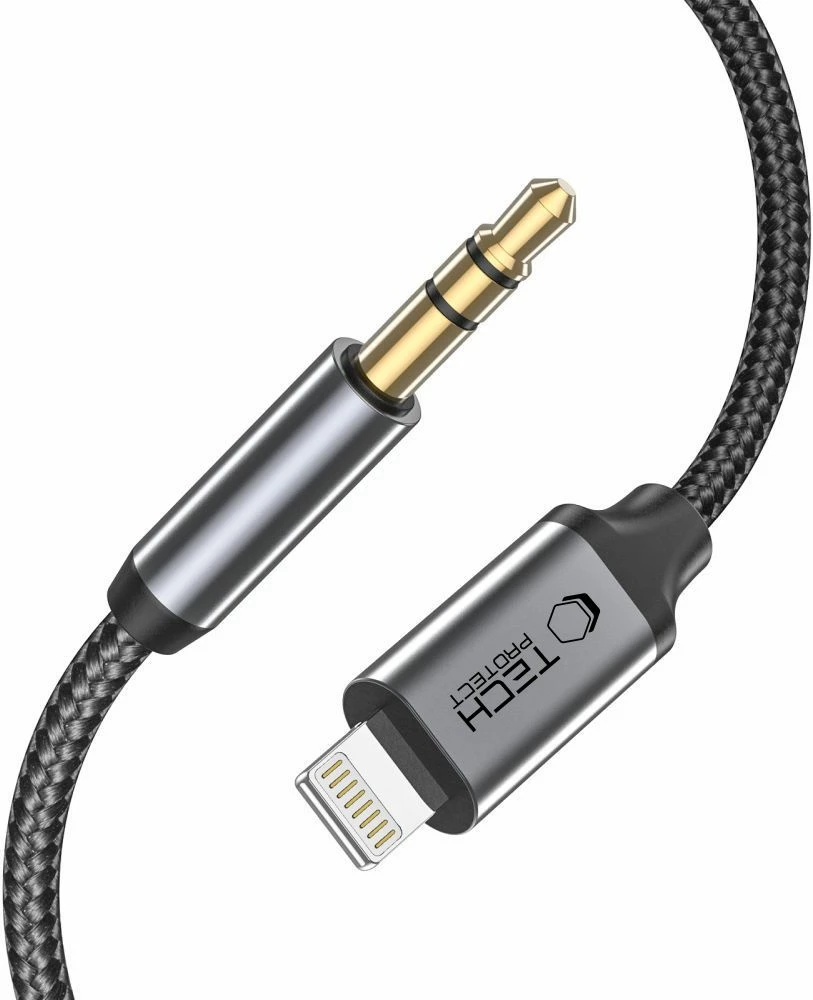Avdio kabel Lightning na 3,5 mm, 1 m, črn — Tech-Protect UltraBoost