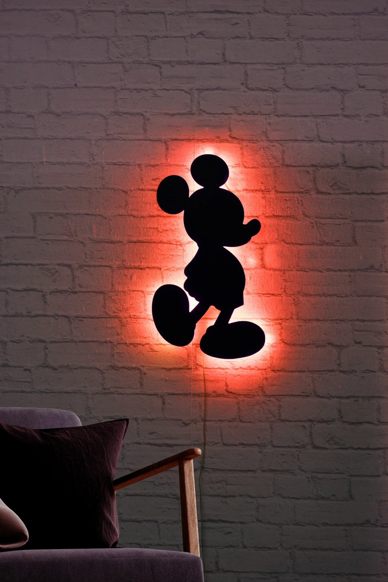 Dekorativna LED luč Mickey Mouse, rdeča, Wallity