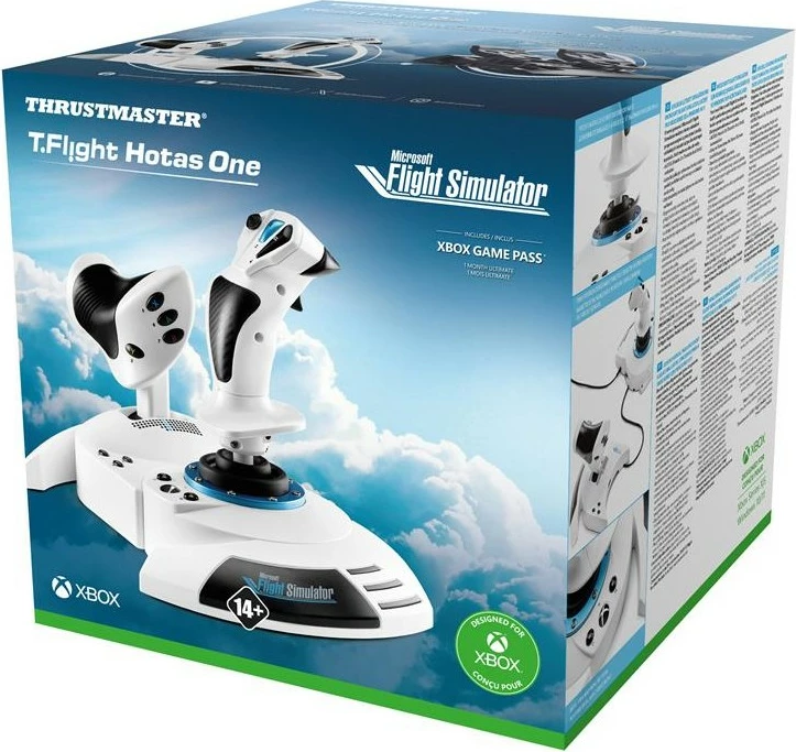 Joystick za letalske simulacije Thrustmaster T.Flight Hotas One FS 2024 Ed., za XBOX/PC, 14 gumbov, USB, črno/bel