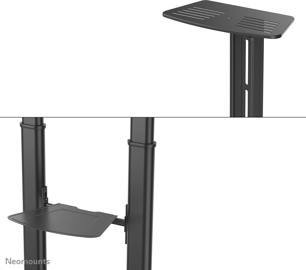 Voziček za TV Neomounts PLASMA-M1950E, za zaslone 60–100 palcev, nastavljiva višina, črn