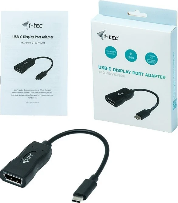 Adapter USB-C na DisplayPort i-tec, črn