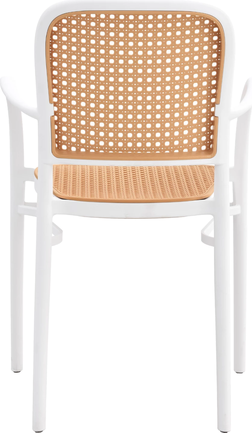 Naslanjač iz polipropilena FLOW FH5938.01 bel in bež 56x52.5x85.5Hcm