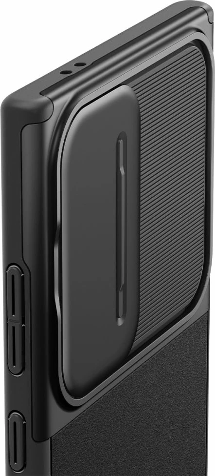 Ovitek za telefon Spigen Optik Armor za Samsung Galaxy S24 Ultra, črn